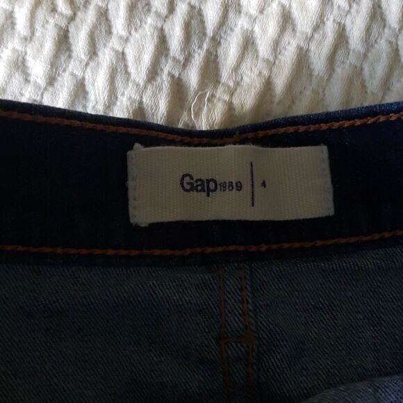 GAP denim button front skater skirt size 4 blue - Picture 3 of 6